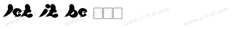 Let it be字体转换